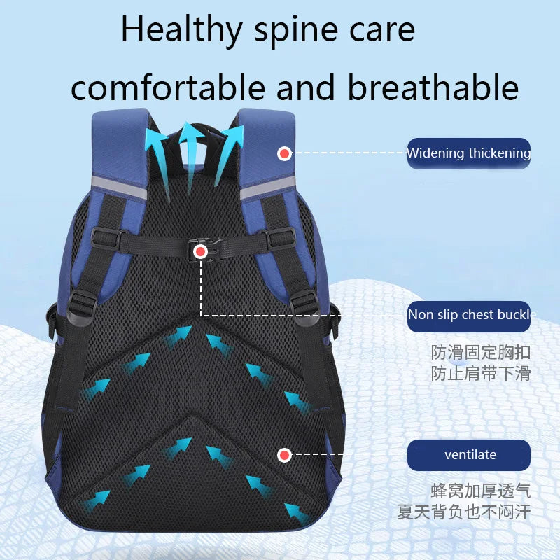 Kids Astronaut School Backpack Waterproof Boys Book Bag