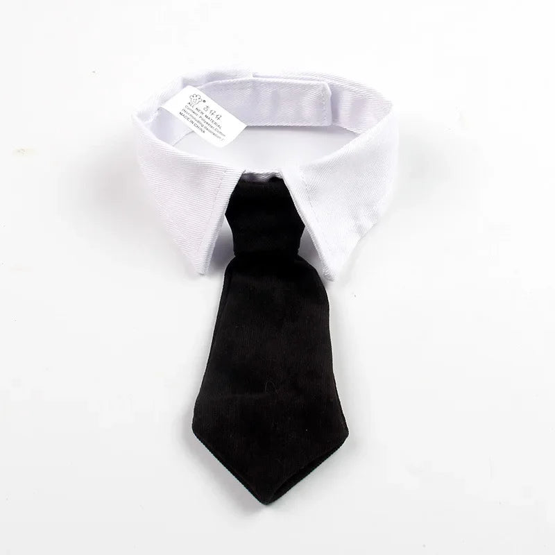 Dog Tuxedo Bow Tie Collar Formal Wedding Pet Accessory