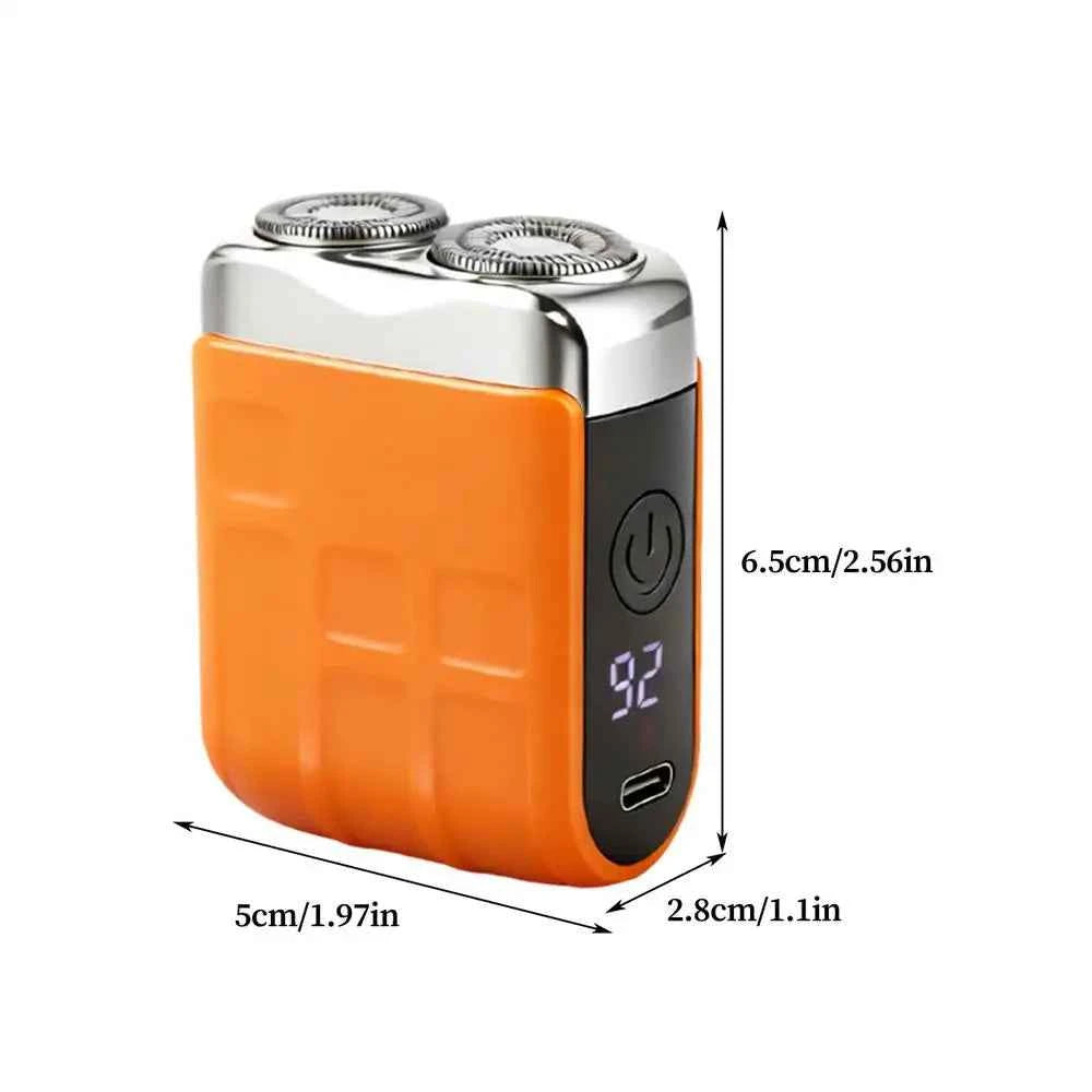 Mini Electric Smart Shaver Portable Cordless Rechargeable Double Cutter Men Shavers Digital Display Shaver Facial Beard Trimmer