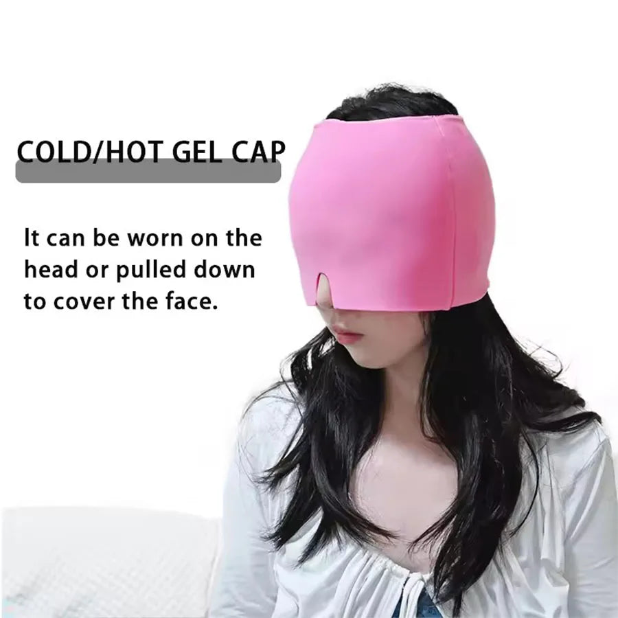 Migraine Relief Hat headache hat Gel Hot Cold Therapy Ice Cap For Relieve Pain Ice Hat Eye Mask Stress Pressure Pain Relief