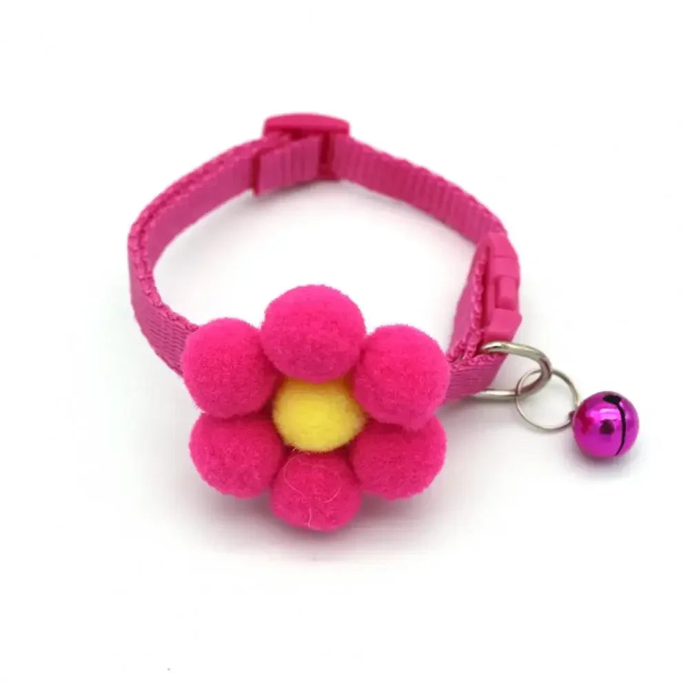 Cute Cat Collar with Bell Bowknot Adjustable Kitten Collar