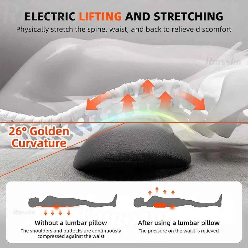 Multi-functional 3-in-1 Back Massager with Relief Bed Sleeping Shiatsu Deep Tissue Portable Shoulder Lower Back Pain Relief