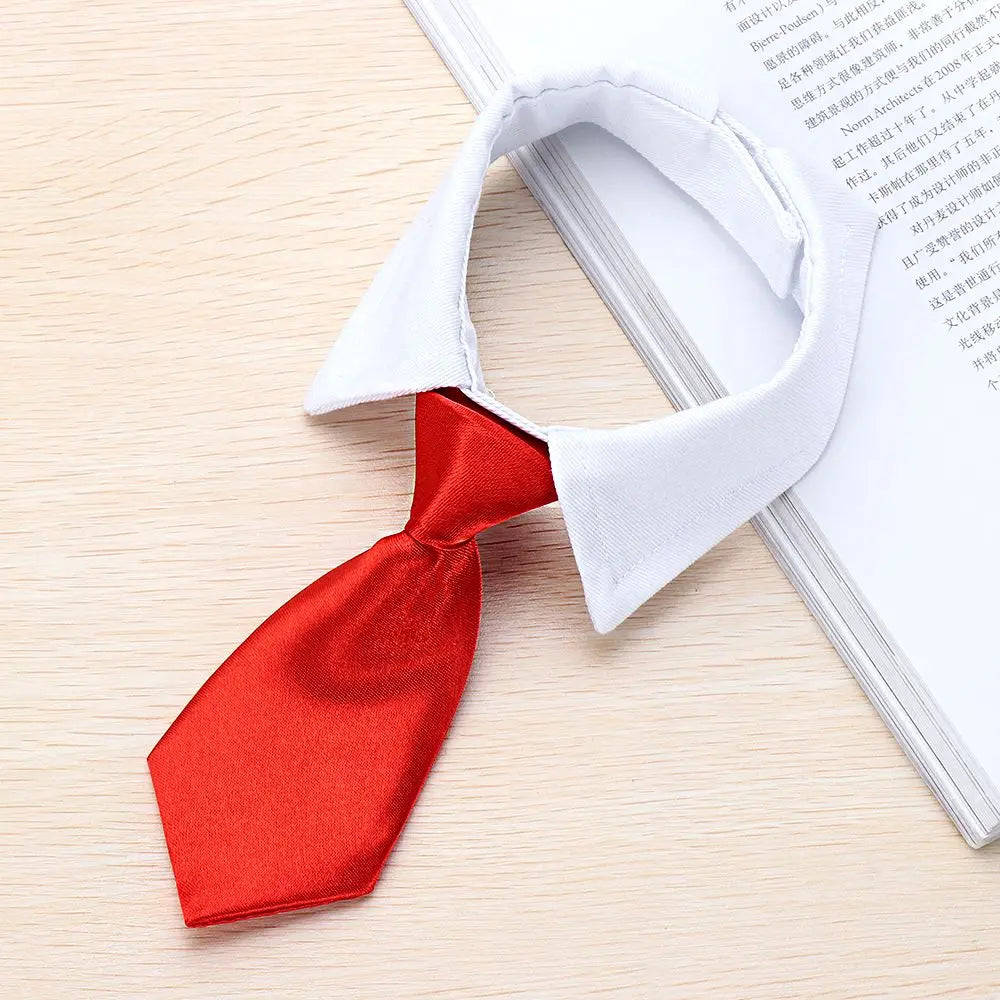 Pet Tuxedo Bow Tie Collar Cotton Formal Dog Cat Accessory