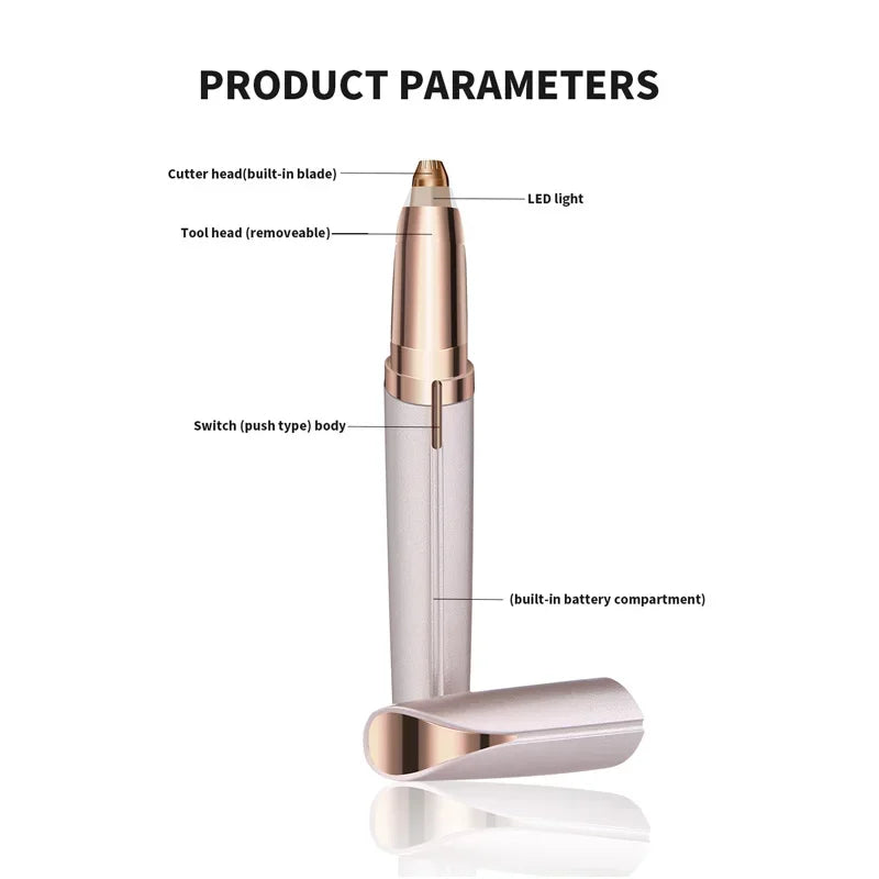 Electric Eyebrow Trimmer Eye Brow Shaper Pencil Face Hair Remover For Women Makeup Painless Automatic Eyebrow Shavers Depilator
