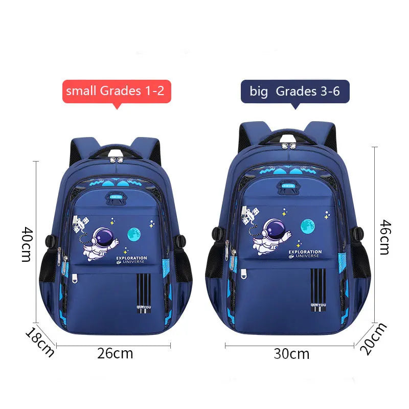 Kids Astronaut School Backpack Waterproof Boys Book Bag