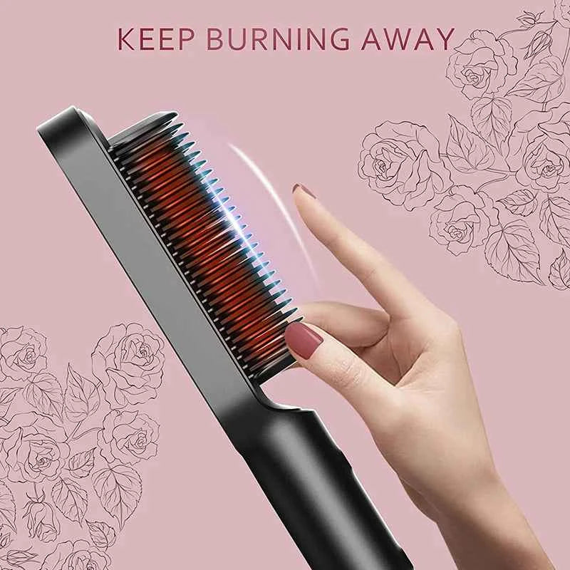 Hair Straightener Professional Ptc Quick Heated Electric Hot Comb Hair Comb Personal Care Multifunctional Hairstyle Brush