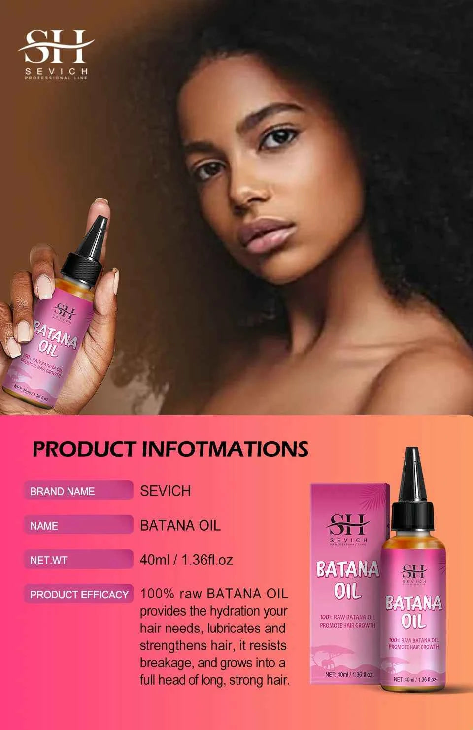 Fast Hair Growth Set Batana oil Traction Alopecia Hair Mask Anti Break Loss Hair Growth Oil Baldness Treatment chebe hair oil