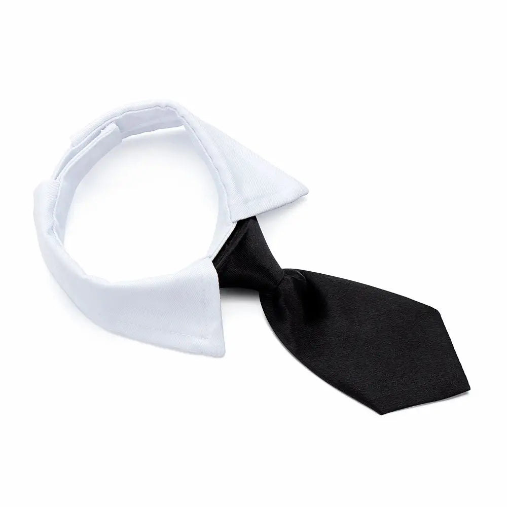 Pet Dog Tuxedo Bow Tie Collar Formal Wedding Accessory