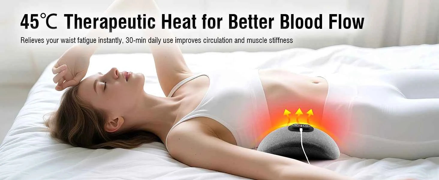 Multi-functional 3-in-1 Back Massager with Relief Bed Sleeping Shiatsu Deep Tissue Portable Shoulder Lower Back Pain Relief