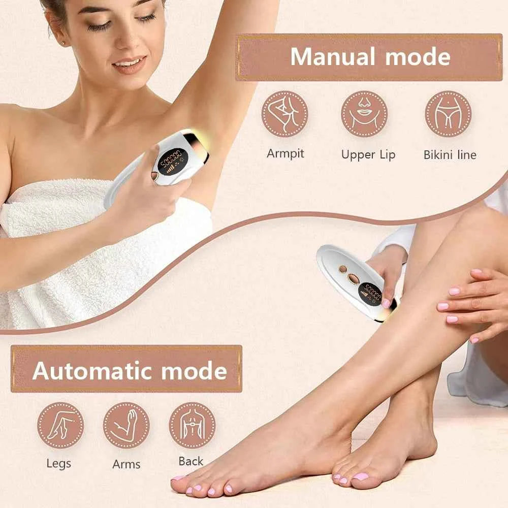 HOMEFISH Laser Epilator IPL Hair Removal For Women Body Bikini Facial 990000 Flashes Permanant Painless IPL Hair Remover Laser