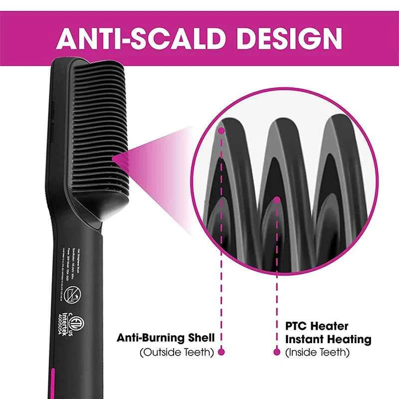 Hair Straightener Professional Quick Heated Electric Hot Comb Hair Comb Personal Care Multifunctional Hairstyle Brush