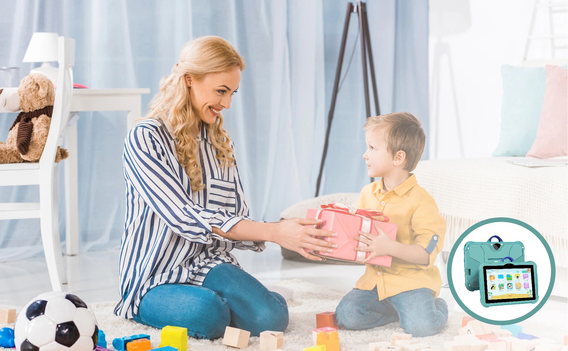 Kids Android Tablet 7 Inch 4GB RAM 64GB Educational Tablet