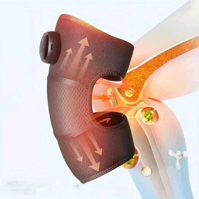 1Pc/2Pcs Heated Knee Massager, 3-in-1 Heated Knee, Elbow, and Shoulder Wrap, Vibrating Knee Heating Pad, 3 Adjustable Vibration and Heating Modes, Heating Pad for Knee, Elbow, Shoulder, and Leg Relaxation (Dual-Use Device)