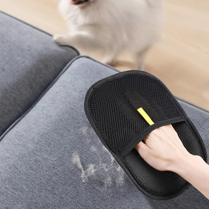 Pet hair remover glove washable reusable cleaning tool for removing fur from clothes furniture and fabrics