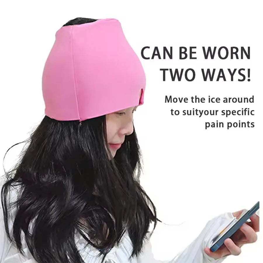 Migraine Relief Hat headache hat Gel Hot Cold Therapy Ice Cap For Relieve Pain Ice Hat Eye Mask Stress Pressure Pain Relief
