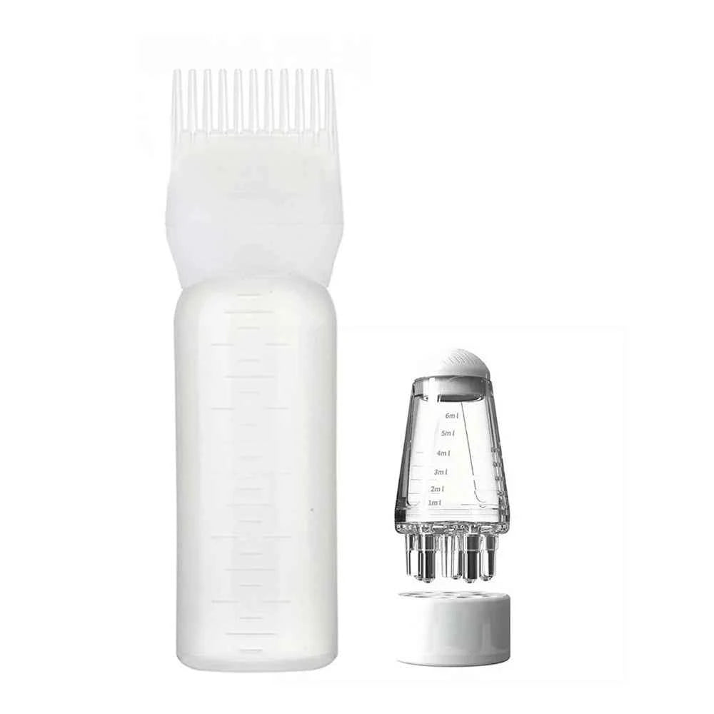 2-piece Hair Dye Tool Set 6.09oz Hair Oil Applicator Bottle and1ml Dil Hair Growth Solid Hair Comb Salon Hairdressing Tools