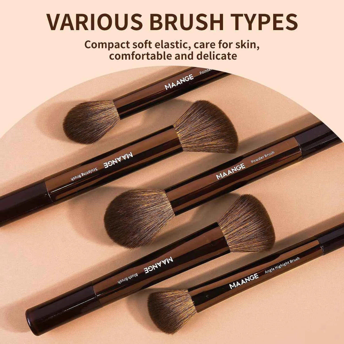 13pcs Makeup Brush Set Foundation Concealer Powder Eyeshadow Blush Brush Kabuki Blending Cosmetic Makeup Beauty Tool for Face