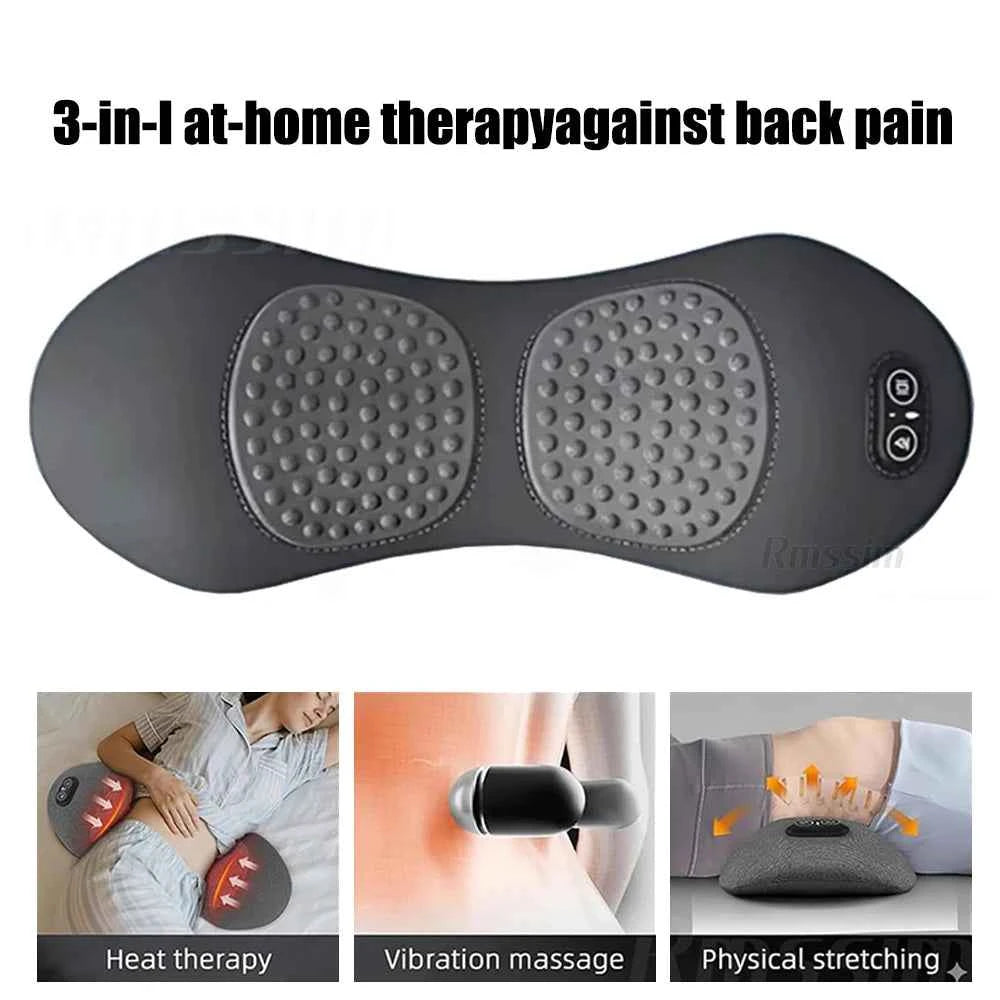 Multi-functional 3-in-1 Back Massager with Relief Bed Sleeping Shiatsu Deep Tissue Portable Shoulder Lower Back Pain Relief