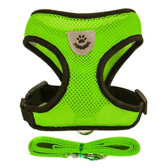 Dog Cat Harness Vest Adjustable Mesh Leash Small Medium Pets