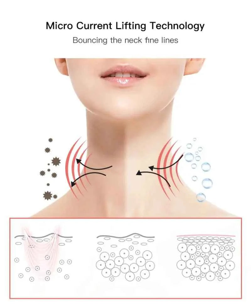 EMS Neck Face Lifter Neck Face Lifting Massager Skin Tighten Device Led Photon Therapy Anti Wrinkle Double Chin Remover
