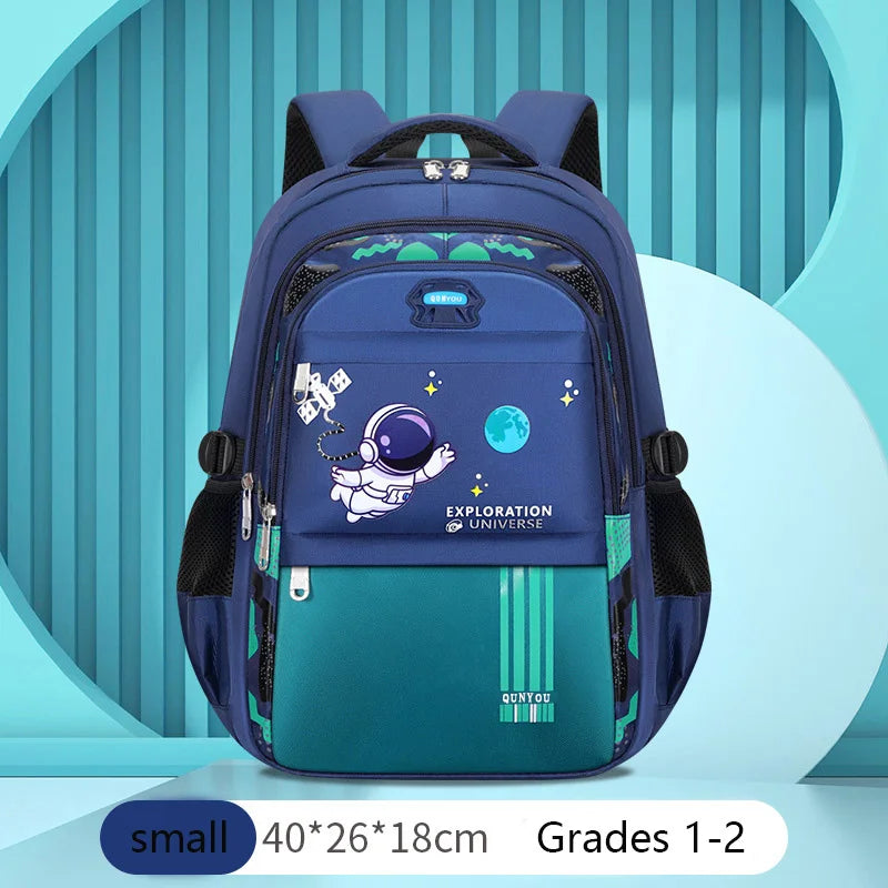 Kids Astronaut School Backpack Waterproof Boys Book Bag