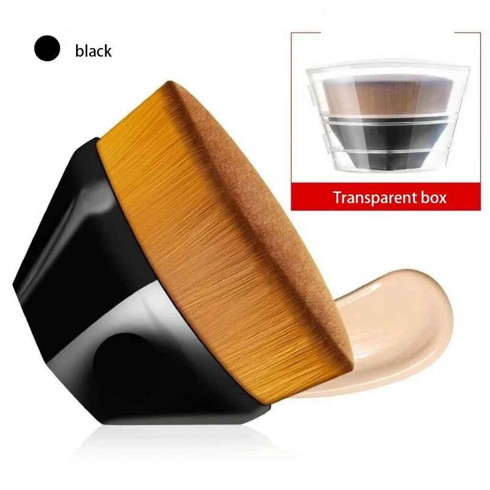 2-piece set of makeup tools: foundation brush, concealer brush, soft bristle brush, convertible makeup brush