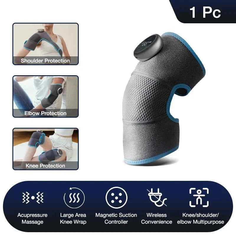 Heating Knee Massager Electric Shoulder Vibrating Massage Pad For Physiotherapy Leg Arthritis Elbow Joint Pain Relief Therapy