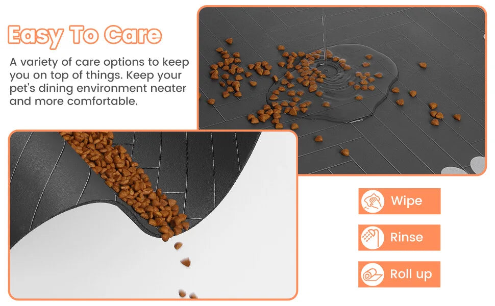 Pet Feeding Mat Waterproof Absorbent Non Slip Dog Cat