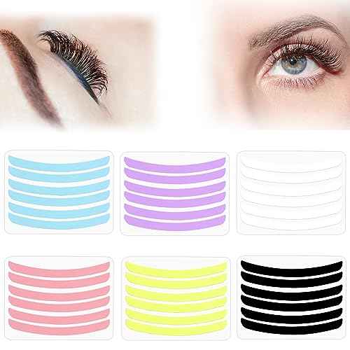 36 Pcs Lash Lift Ribbon Kit Silicone Lash Lift Tool Lash Lift Pads Reusable Perm Ribbon Eyelash Lifting Compensator Soft Pads Rods Eyelash Tapes Makeup Beauty Tool for Eyelashes Lifting (6 Colors)