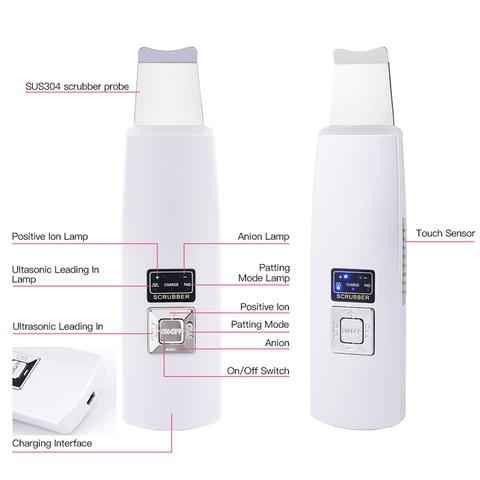 Ultrasonic Skin Scrubber Face Cleanser | Blackhead Remover Machine