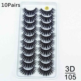 10 Pairs Handmade False Eyelashes | Natural Looking False Eyelashes
