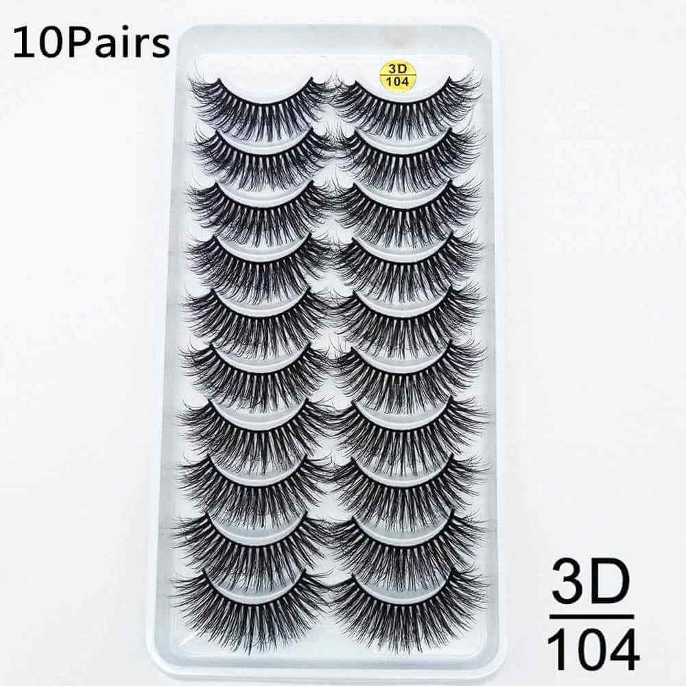 10 Pairs Handmade False Eyelashes | Natural Looking False Eyelashes