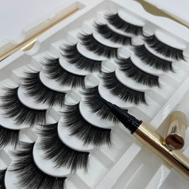 10 Pairs Magnetic False Eyelashes | Long Lasting Waterproof Lashes