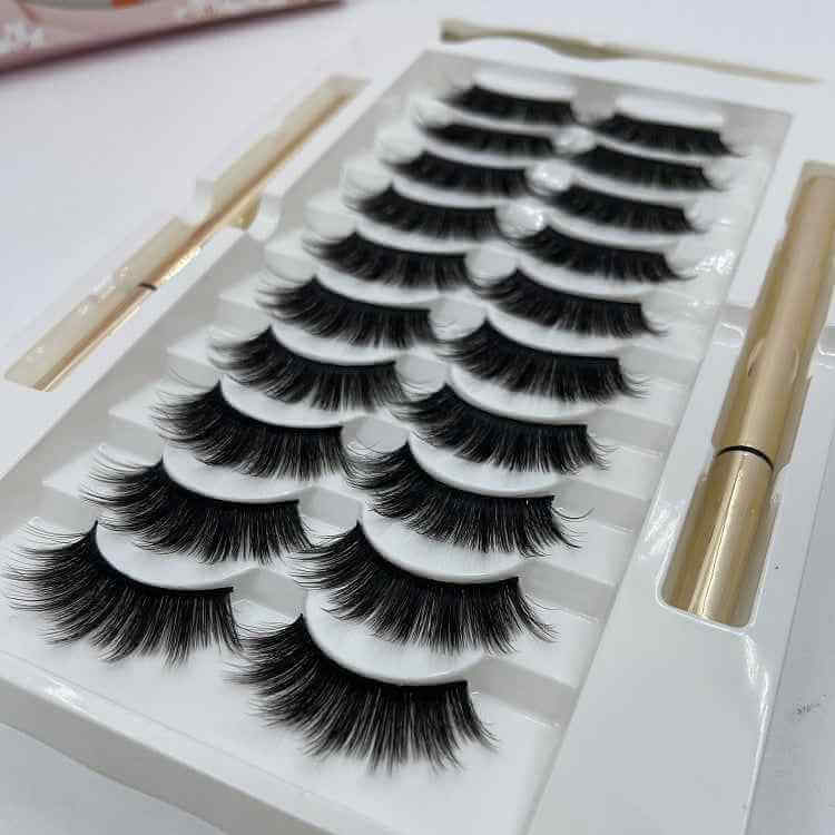 10 Pairs Magnetic False Eyelashes | Long Lasting Waterproof Lashes