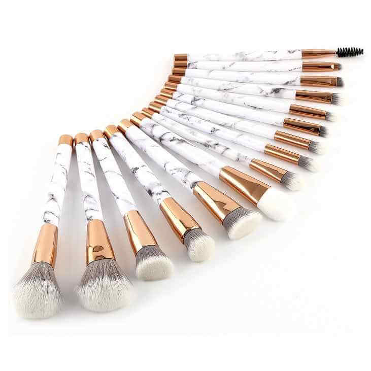 11 Piece Marble Makeup Brush Set | Beauty Makeup Brush Kit