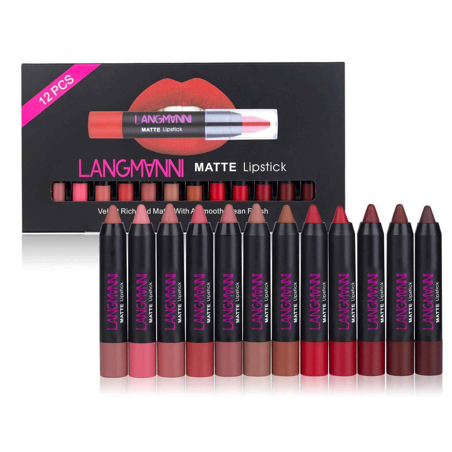 12 Piece Matte Lipstick Set | 12 Lipstick Set With Different Colors