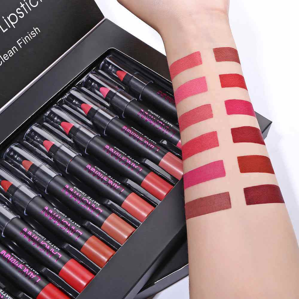 12 Piece Matte Lipstick Set | 12 Lipstick Set With Different Colors