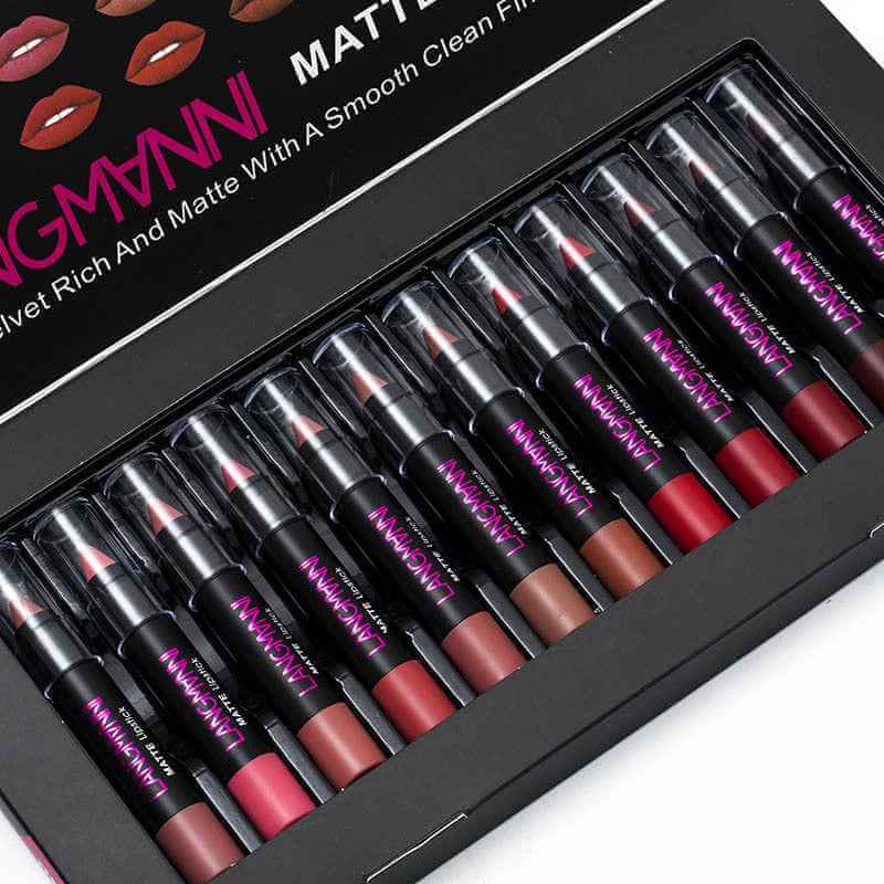 12 Piece Matte Lipstick Set | 12 Lipstick Set With Different Colors