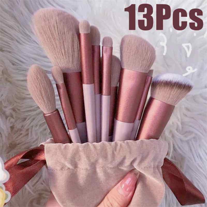 13 Piece Professional Makeup Brush Kit | Full Face Makeup Brush Set