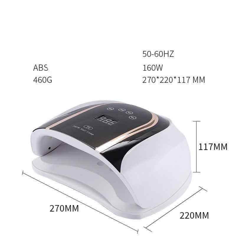 160W Nail Curing Lamp with Auto Sensor | Touch Screen UV LED Nail Dryer
