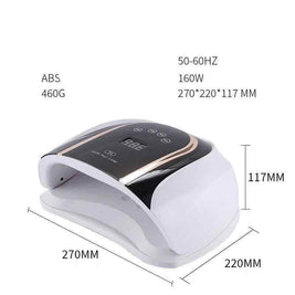 160W Nail Curing Lamp with Auto Sensor | Touch Screen UV LED Nail Dryer