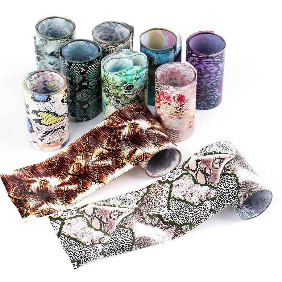 Nail Art Sticker Snake Skin Animal Grain Nail Star Paper Transfer Paper Laser Paper