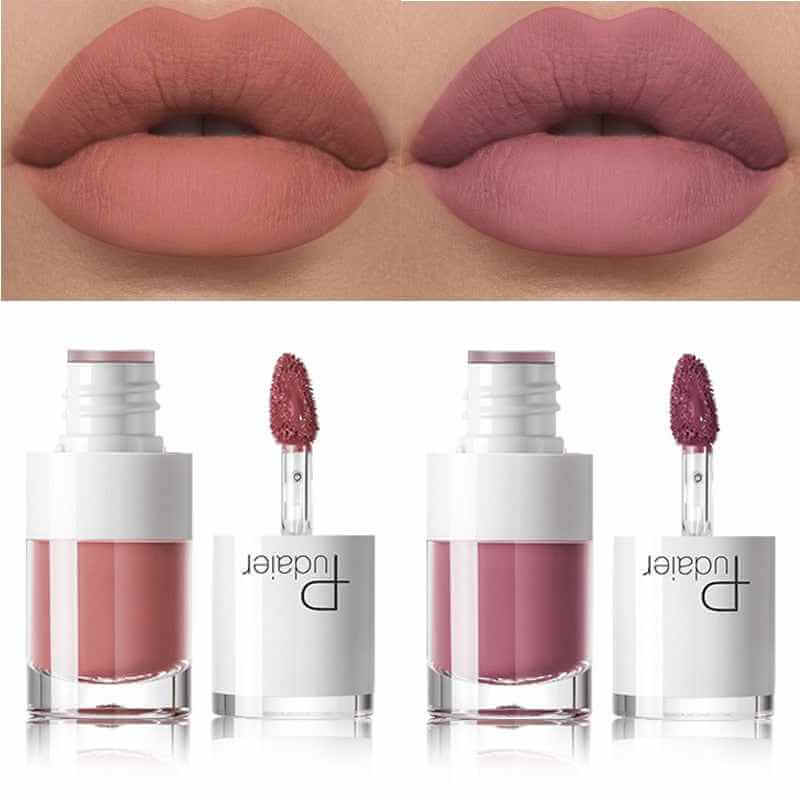 16 Color White Bottle Matte Lipstick | Long Lasting Matte Lip Gloss