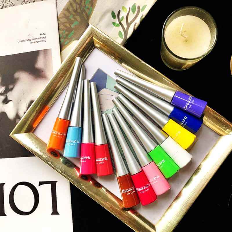 17 Color Liquid Eyeliner Set |  Highly Pigmented Colored Eyeliner