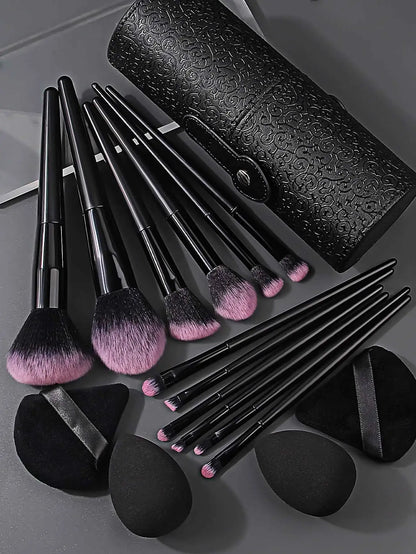17 Piece Makeup Brush Set | Face Makeup Brush Set With Storage Bucket