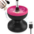 Reiyu Makeup Brush Cleaner Machine Efficient Electric Makeup Brush Cleaner Automatic Spinning Make Up Brush Cleaner Fit for All Size Cosmetic Brush（Black）