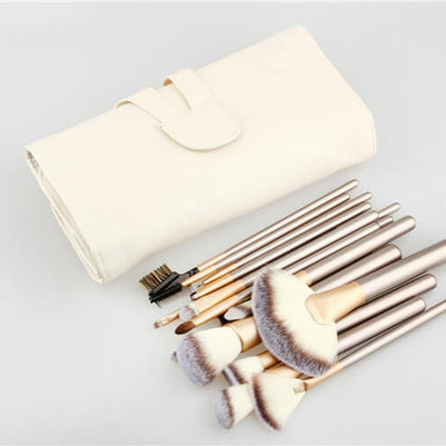 24 Piece Makeup Brush Set With Bag | Complete Makeup Brush Kit