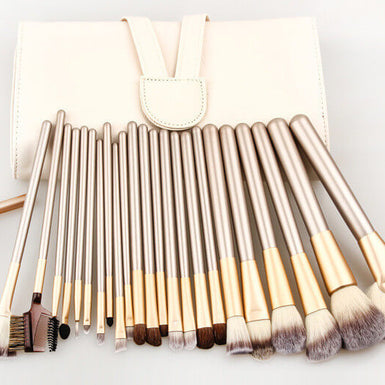 24 Piece Makeup Brush Set With Bag | Complete Makeup Brush Kit