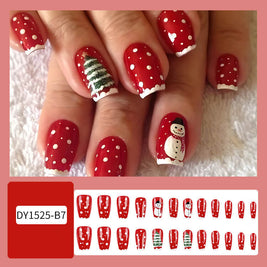 24pcs Christmas False Nails | Christmas Party Press On Nails