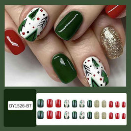 24pcs Christmas False Nails | Christmas Party Press On Nails